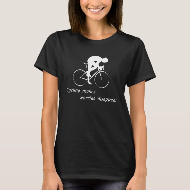 Camiseta bicicleta de carretera de la rueda de la bicicleta (Anverso)
