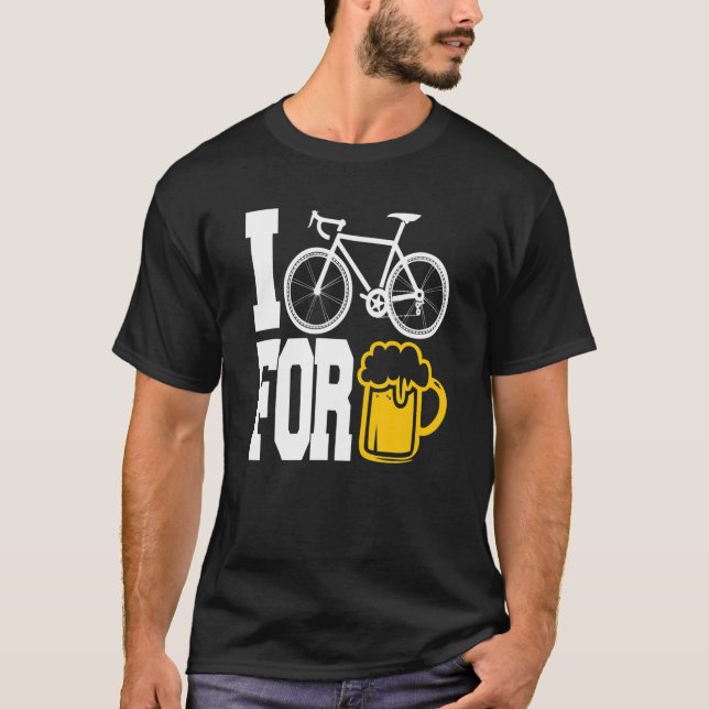 Camiseta BICICLETA DE CERVEZA - ¡Gracioso Ciclismo! (Anverso)