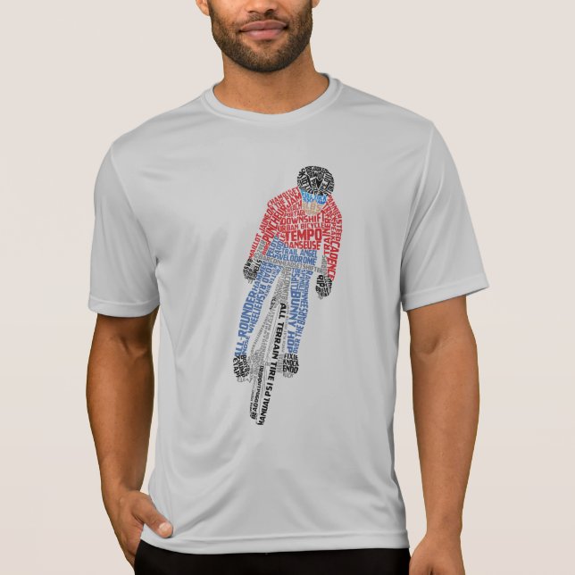 Camiseta Bicicleta de ciclismo de arte de palabra (Anverso)