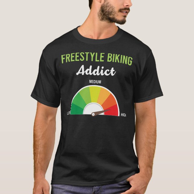 Camiseta Bicicleta de ciclismo de estilo libre de adicción (Anverso)