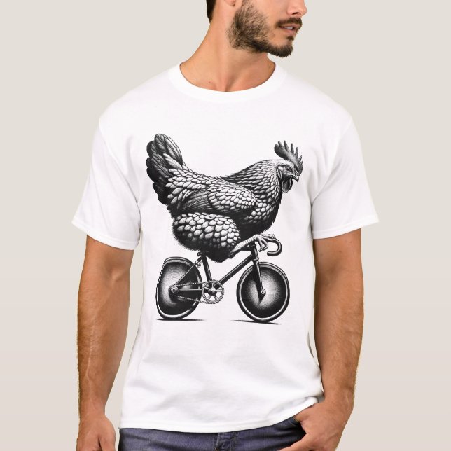 Camiseta Bicicleta de ciclismo de pollo Ciclismo Ciclismo (Anverso)