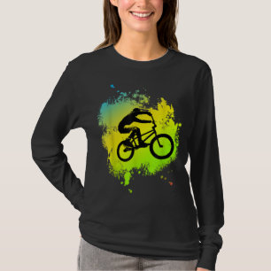 Camiseta Bicicleta de color Bmx con buenas maniobras de rue