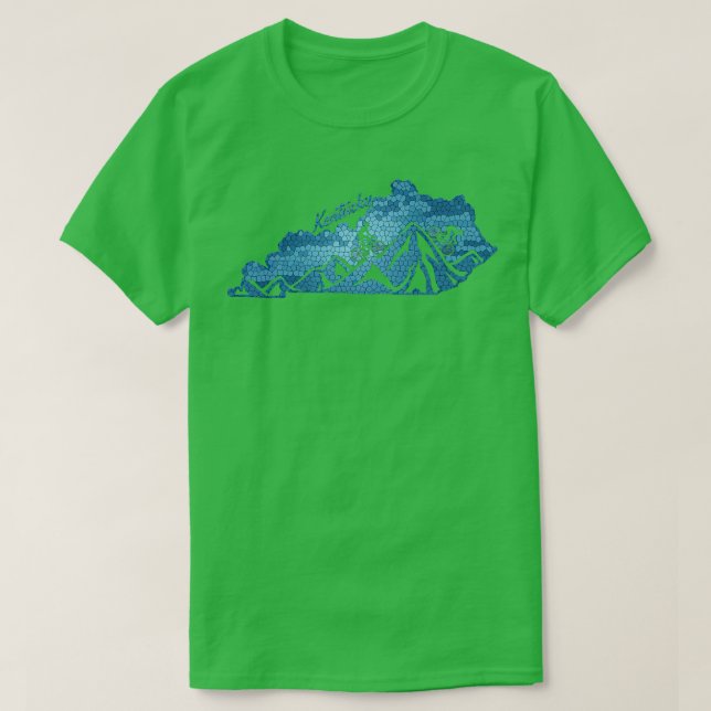 Camiseta Bicicleta de Kentucky Mountain Biking Blues State  (Diseño del anverso)