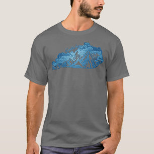 Camiseta Bicicleta de Kentucky Mountain Biking Blues State 