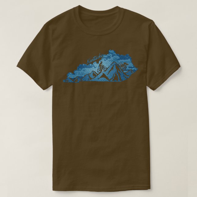 Camiseta Bicicleta de Kentucky Mountain Biking Blues State  (Diseño del anverso)