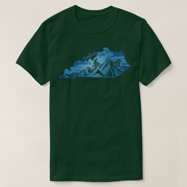 Camiseta Bicicleta de Kentucky Mountain Biking Blues State  (Diseño del anverso)
