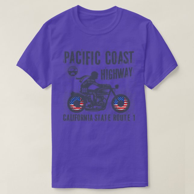 Camiseta Bicicleta de la costa del Pacífico (Diseño del anverso)