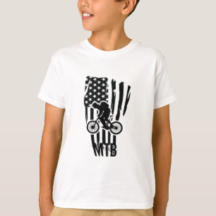 Camiseta Bicicleta de montaña bandera americana Mtb Patriót