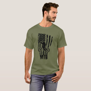 Camiseta Bicicleta de montaña bandera americana Mtb Patriót