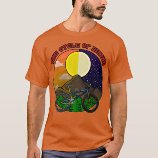 Camiseta Bicicleta de montaña con árboles en las montañas d