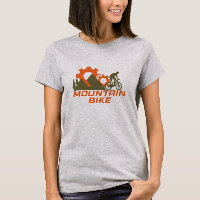 Camiseta Bicicleta de montaña de bajada moderna MTB (Anverso)