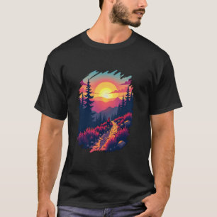 Camiseta Bicicleta De Montaña Estampada En El Frente