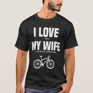 Camiseta Bicicleta de Montaña Me Encanta Cuando Mi Esposa M