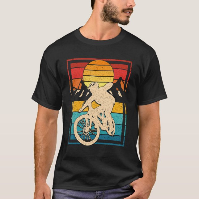 Camiseta Bicicleta De Montaña Para Hombres Retro (Anverso)