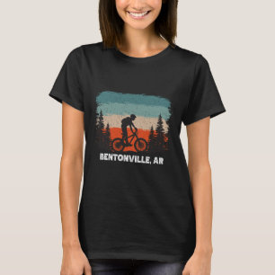 Camiseta Bicicleta de montaña retro atardecer vintage Bento