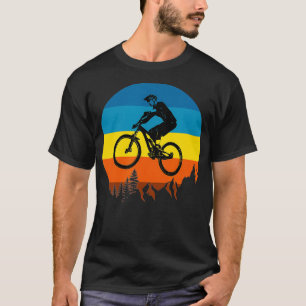 Camiseta Bicicleta de montaña Retro Sunset Mountain Bike