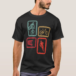 Camiseta Bicicleta de montaña Vintage MTB Biking Hombres Ni