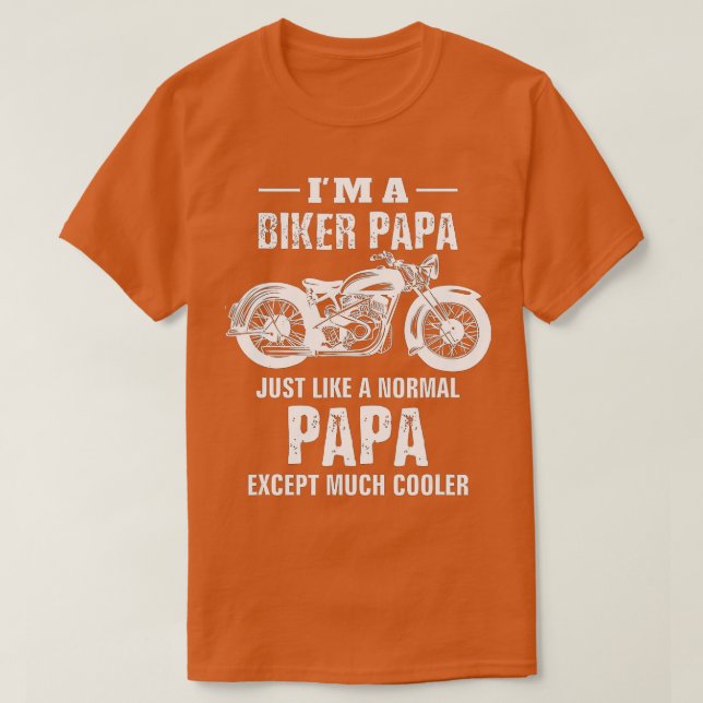 Camiseta Bicicleta de motocicleta Papa Bike hombres papá ab (Diseño del anverso)