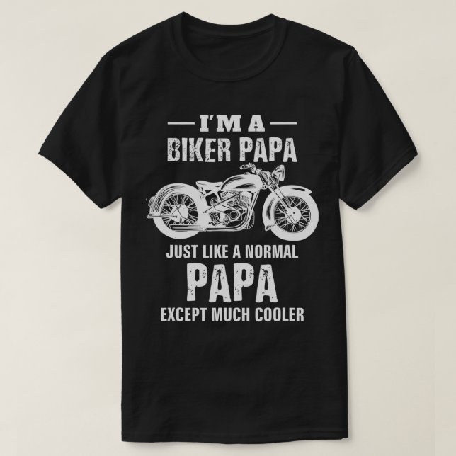 Camiseta Bicicleta de motocicleta Papa Bike hombres papá ab (Diseño del anverso)