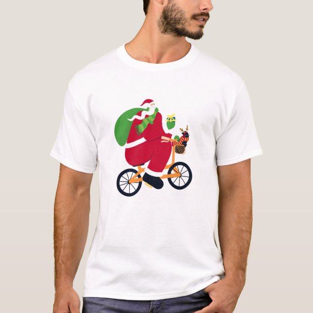 Camiseta Bicicleta de Santa Claus (Anverso)
