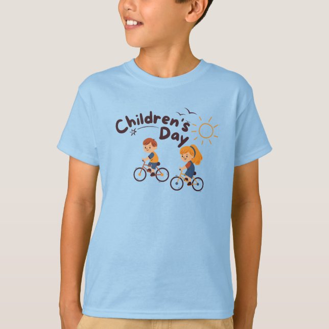 Camiseta Bicicleta de té gráfica del Día Mundial del Niño (Anverso)