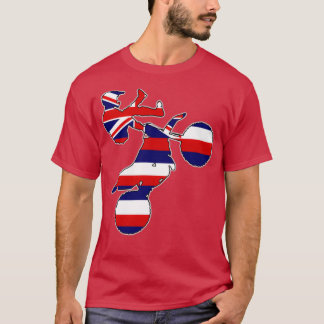 Camiseta Bicicleta de tierra con bandera hawaiana