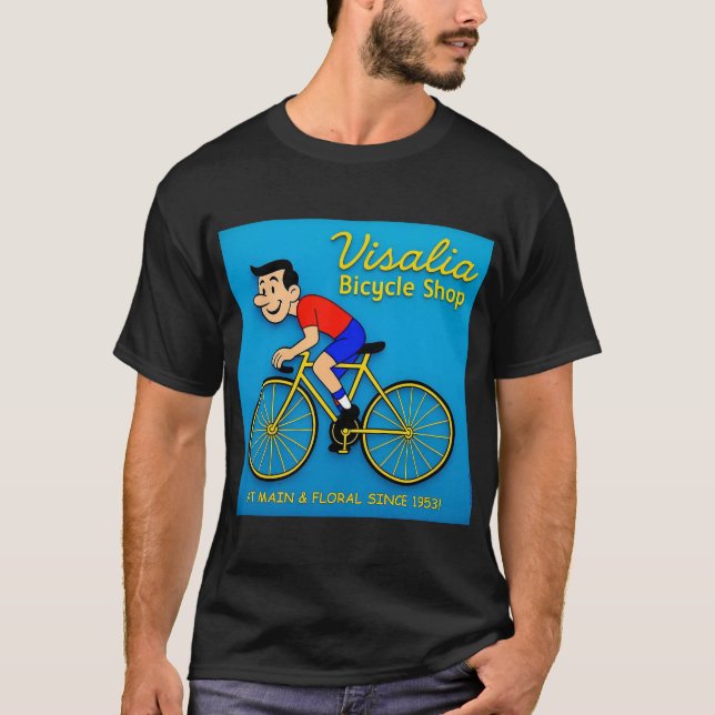 CAMISETA BICICLETA DE VISALIA. (Anverso)