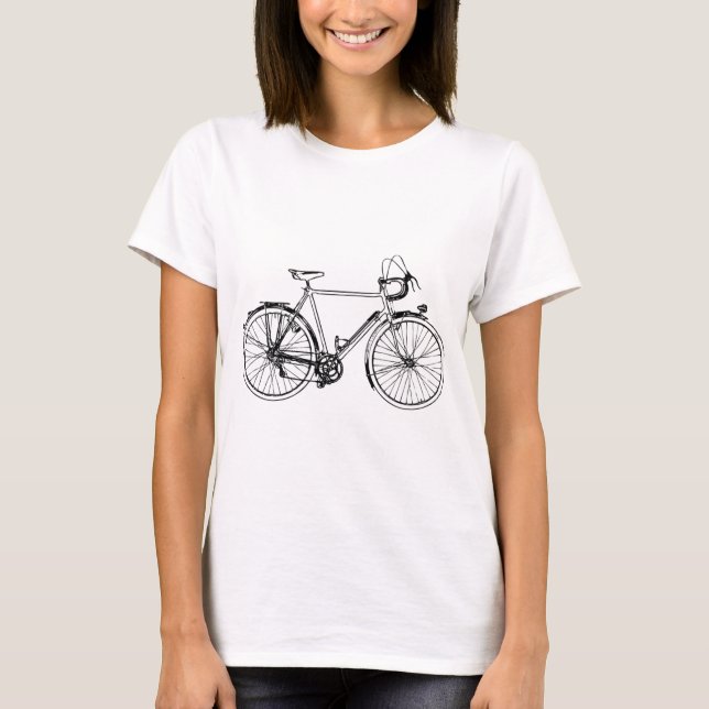 Camiseta Bicicleta del vintage (Anverso)