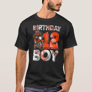 Camiseta Bicicleta Dirt 12th Birthday Dirtbike Motorcycle 2