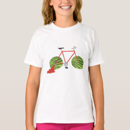 Camiseta Bicicleta divertida con ruedas de sandía
