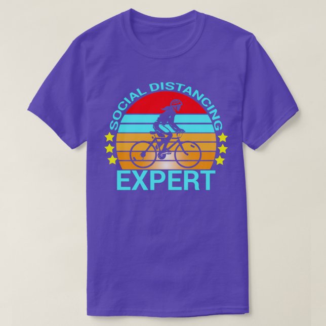 Camiseta Bicicleta divertida de EXPERTOS EN DISTANCIA SOCIA (Diseño del anverso)