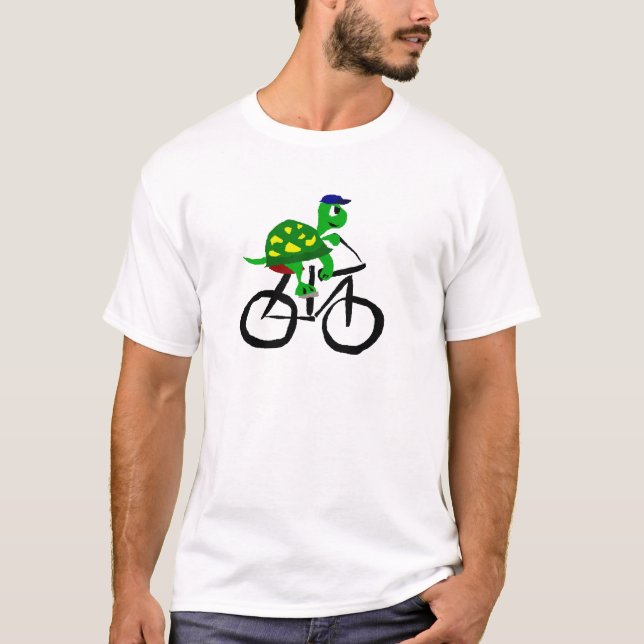 Camiseta Bicicleta divertida del montar a caballo de la (Anverso)