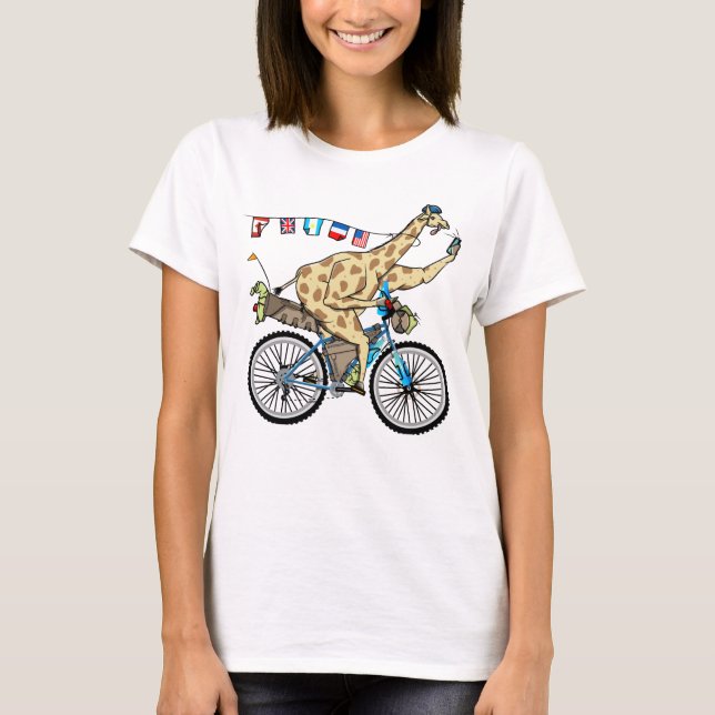 Camiseta Bicicleta divertida recorriendo el personalizado g (Anverso)