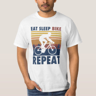 Camiseta Bicicleta duerme Repite diciendo regalo de bicicle