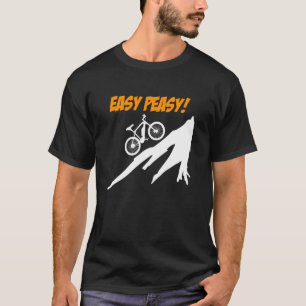 Camiseta Bicicleta eléctrica EASY PEASY Ciclista divertido