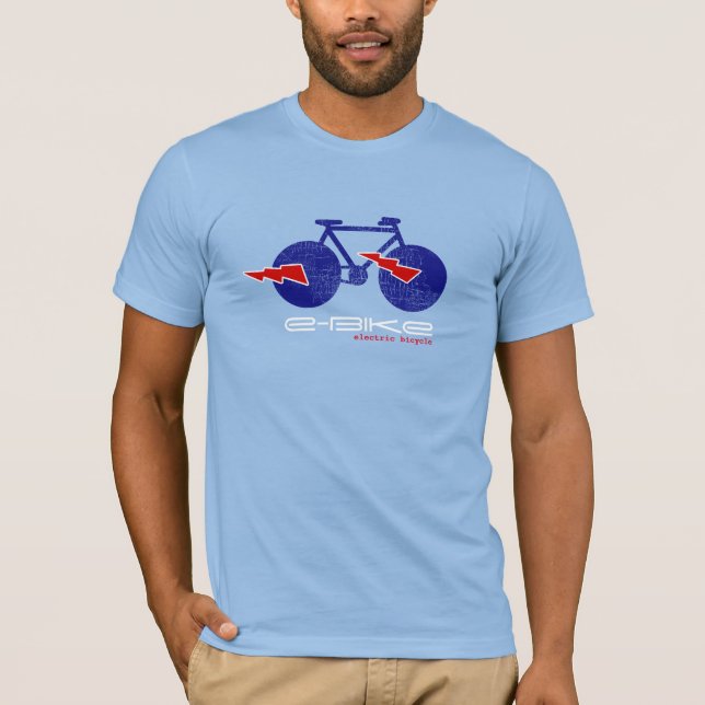 Camiseta bicicleta electrónica, bicicleta eléctrica (Anverso)