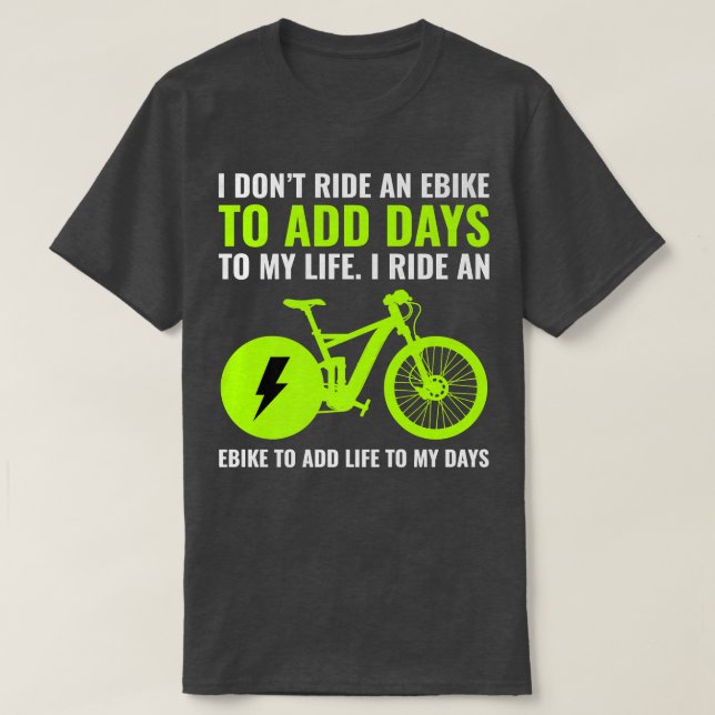 Camiseta Bicicleta electrónica, bicicleta eléctrica, ciclis (Diseño del anverso)