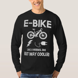Camiseta Bicicleta electrónica como una bicicleta normal pe