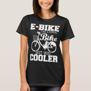 Camiseta Bicicleta electrónica como una bicicleta normal pe