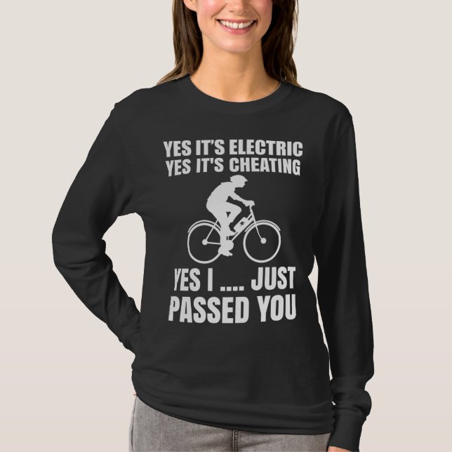 Camiseta Bicicleta electrónica Sí es paso ciclista eléctric (Anverso)