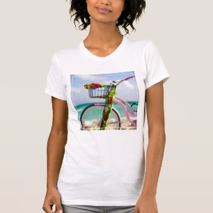 Camiseta Bicicleta en la playa el   Miami, la Florida