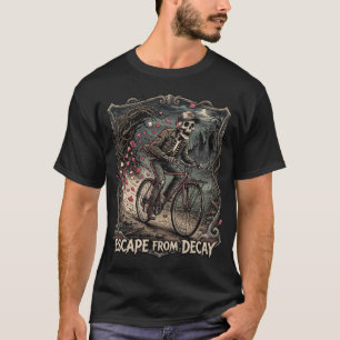 Camiseta Bicicleta Esqueleto Gótico Macabro