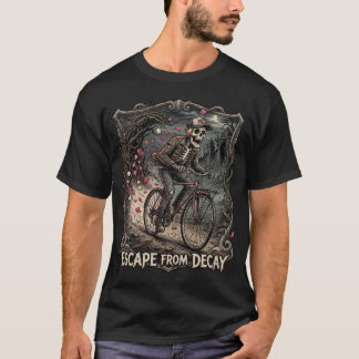 Camiseta Bicicleta Esqueleto Gótico Macabro