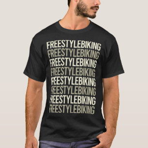 Camiseta Bicicleta estilo libre de texto blanco