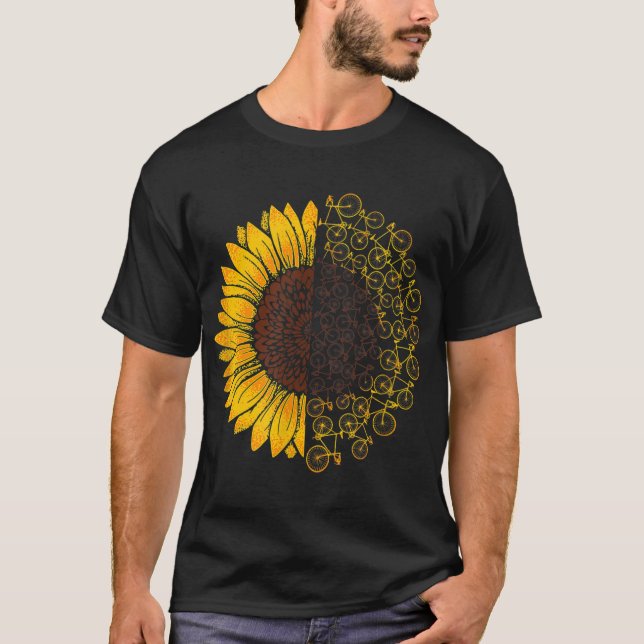 Camiseta Bicicleta Girasol Bicicleta Lover Bicicleta Regalo (Anverso)
