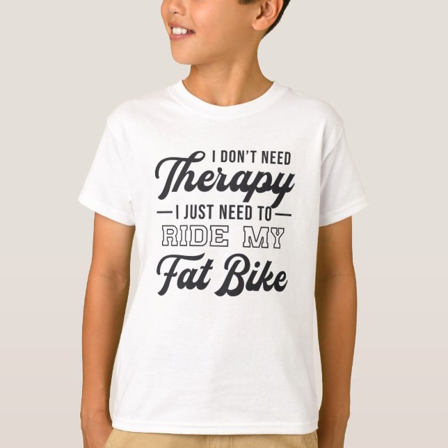 Camiseta Bicicleta Grasa No necesito terapina Bicicleta Vin (Anverso)