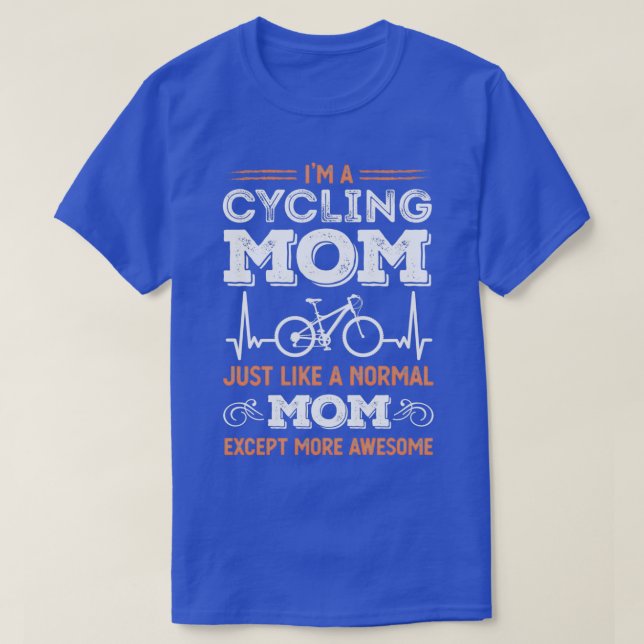 Camiseta Bicicleta Mamá divertida bicicleta Heartbeat Gift (Diseño del anverso)
