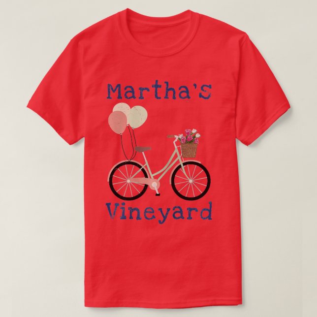 Camiseta Bicicleta Marthas Vineyard Cape Cod Summer Vacatio (Diseño del anverso)