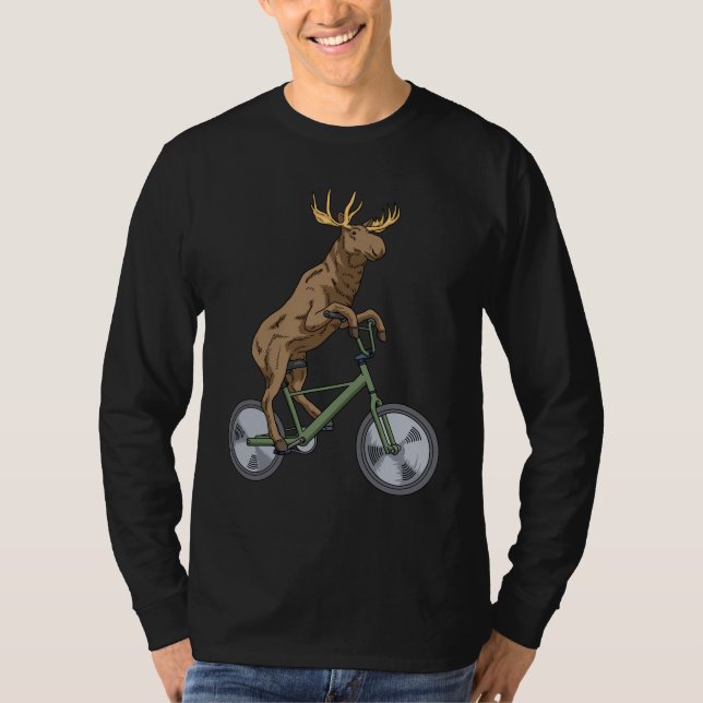 Camiseta Bicicleta Moose Regalo Hombres Mujeres Moose (Anverso)