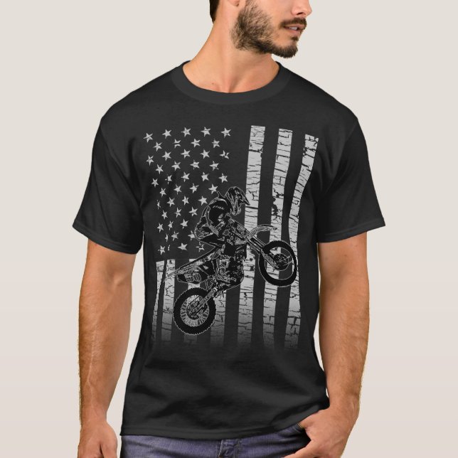 Camiseta Bicicleta motocross Dirke de la bandera estadounid (Anverso)